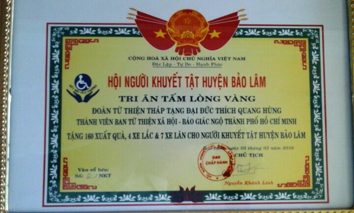 Đoàn tự thiện Tháp Tạng - ĐĐ Thích Quang Hùng