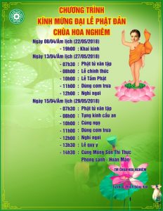 Thư mời Đại lễ kính mừng Phật Đản PL.2562 - DL.2018